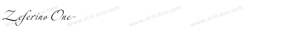 Zeferino One字体转换